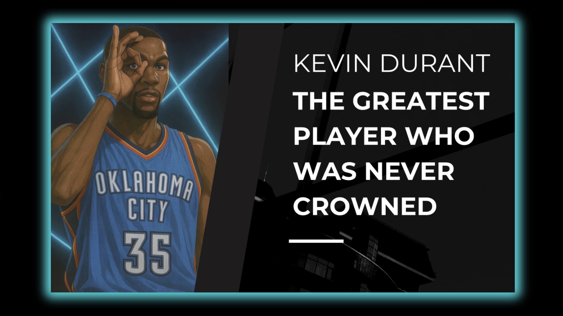 Kevin Durant silhouette with Finals MVP graphic